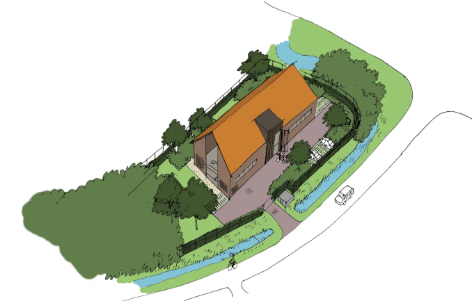 Ontwerp van het nieuwe pompstation in Woensdrecht